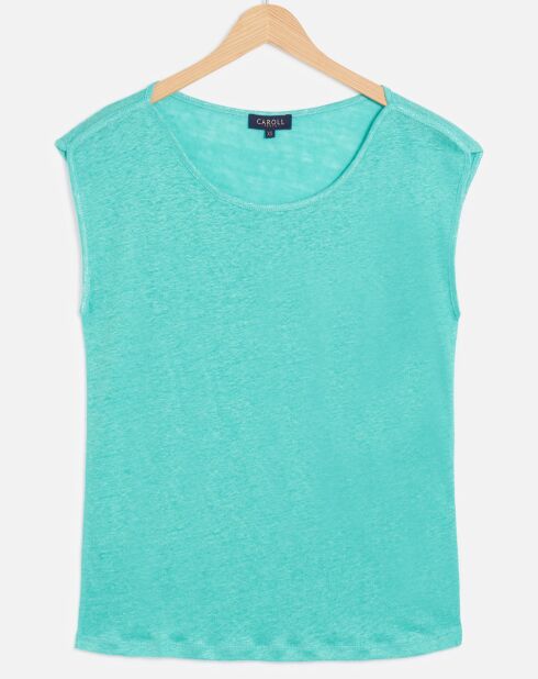 T-Shirt 100% Lin Naty turquoise
